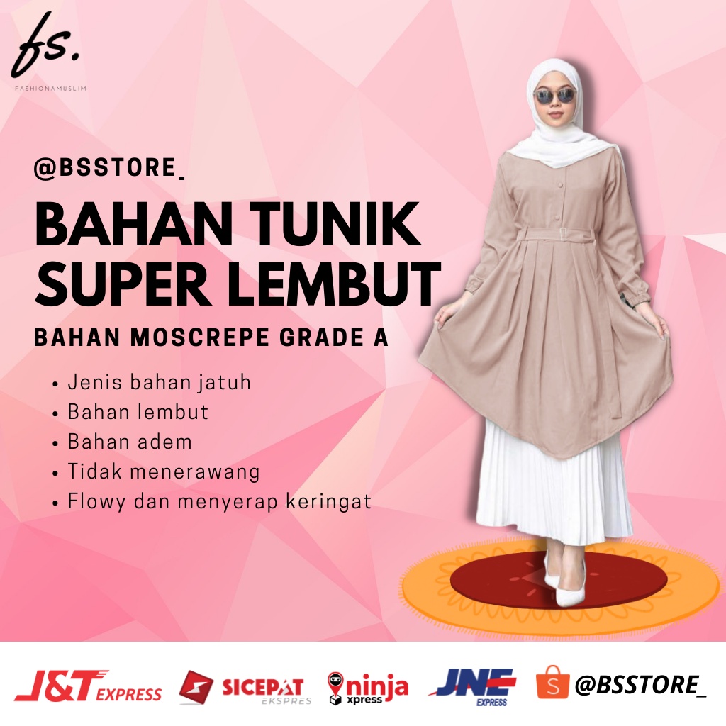 Jubah Atasan Pakaian Muslim Tunik Wanita Terbaru Kekinian 2022 Jumbo Import Rayon Batik Putih Anak R