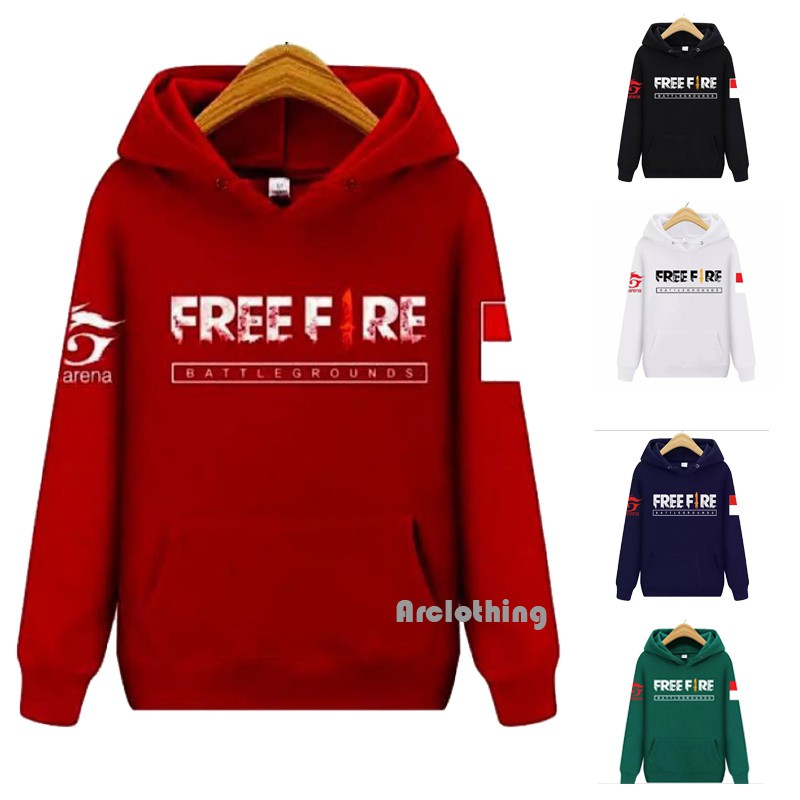 Jaket Hoodie Free Fire Gerena Indonesia / Jaket gamers free fire