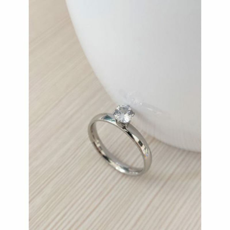 cincin putih permata cincin titanium cincin nikah Fashion