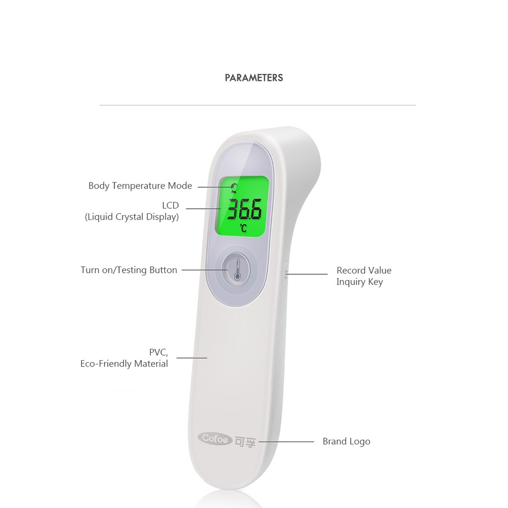 Cofoe, digital infrared thermometer, berkualitas dan mudah digunakan