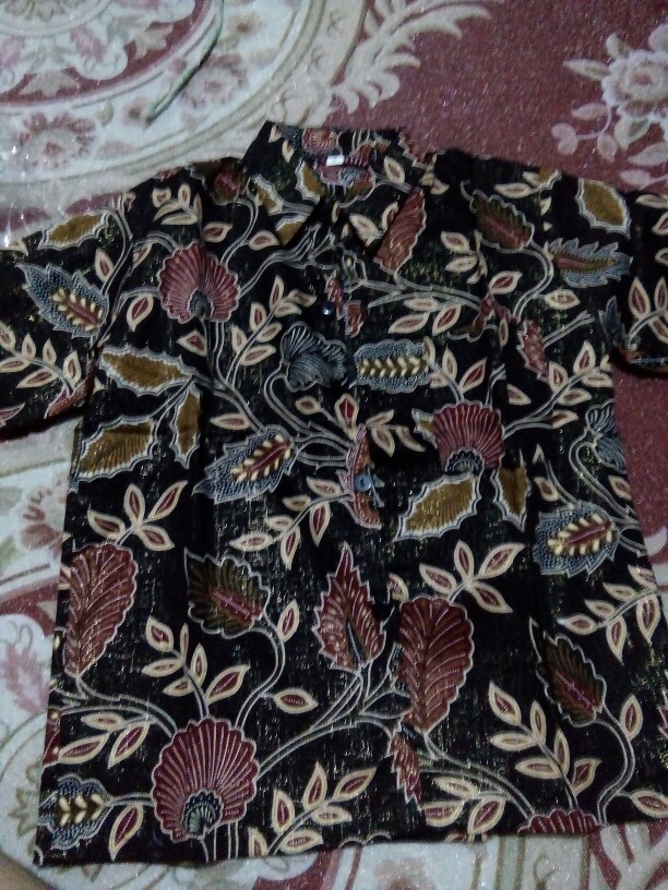 Setelan Batik Brokat Couple Plus Anak Dewi