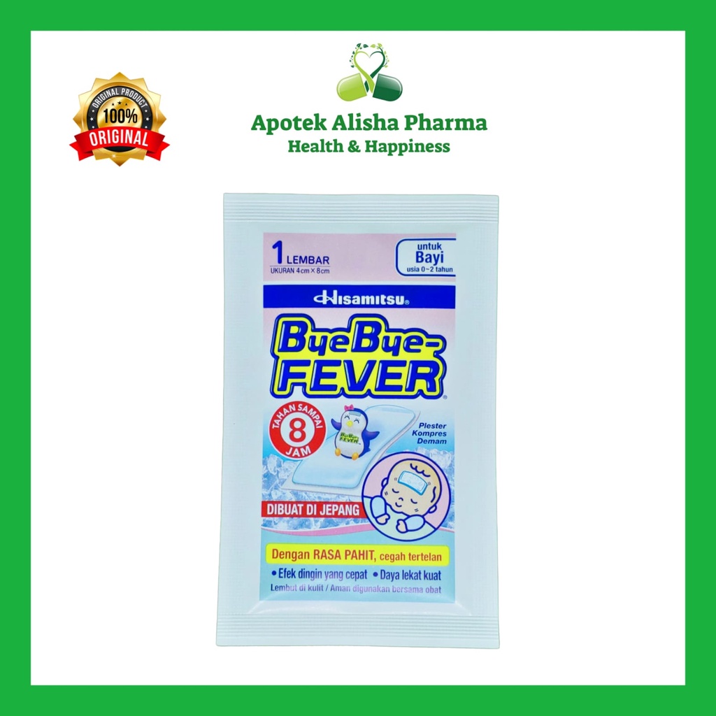 BYEBYE FEVER BABY Sachet-ByeBye Fever Plester Bayi Kompres Panas Demam Bayi/Bye bye Fever Baby