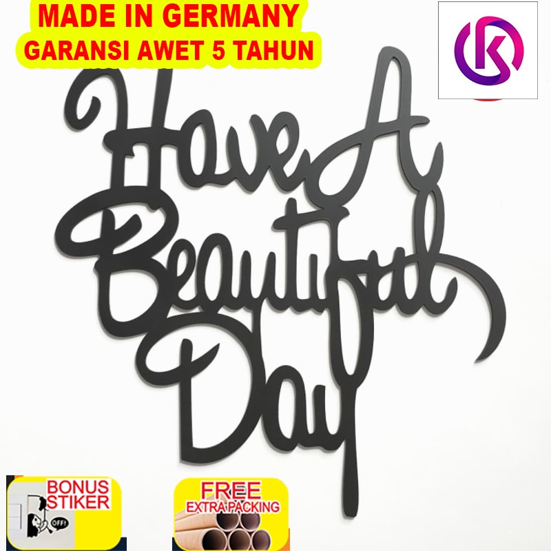 

Murah Hiasan/Dekorasi Tempelan Dinding Akrilik - BEAUTIFUL DAY - Wall Decor