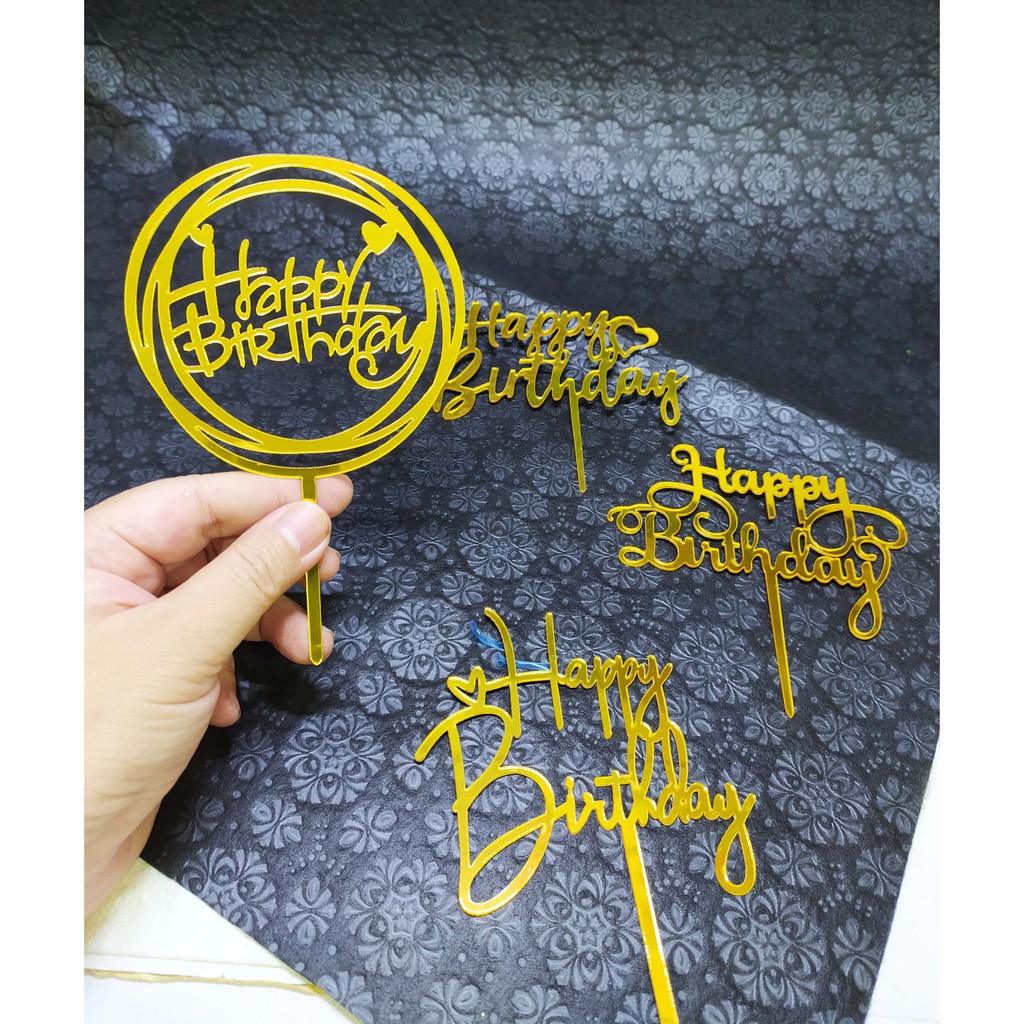 Mika Hiasan Cake TOPPER - Hiasan Cake Happy Birthday