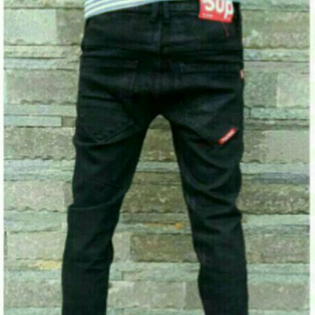 Panjang hitam pria soft jeans  premium