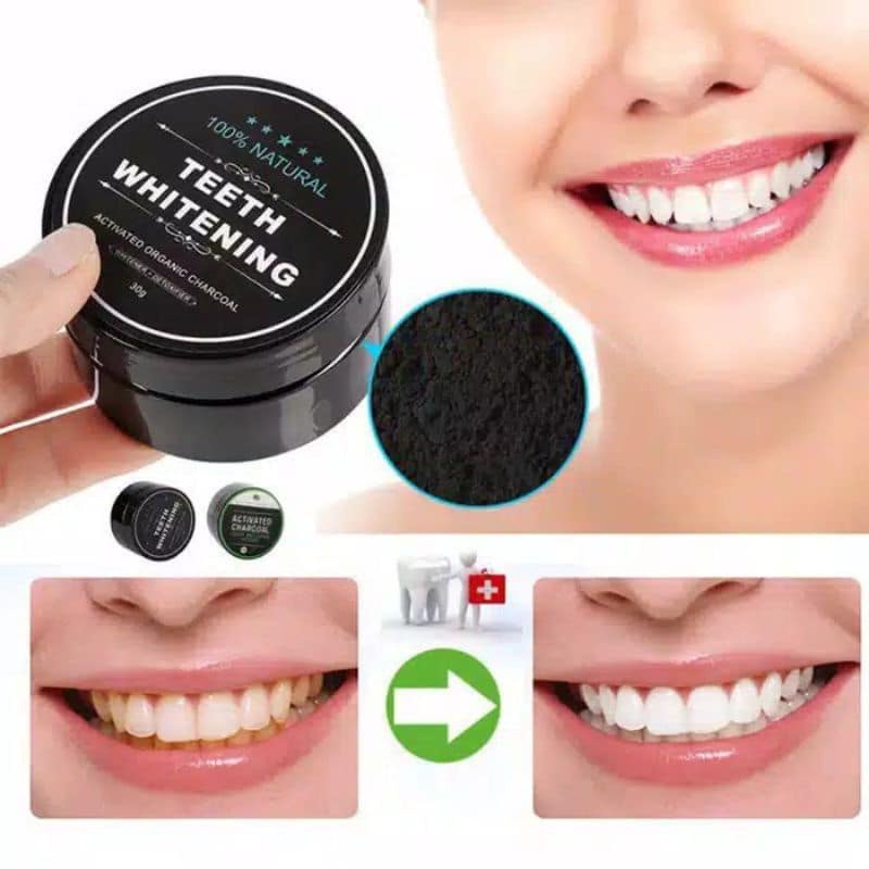 TEETH WHITENING CHARCOAL Activated Powder Organic 30gr - Pemutih Gigi Charcoal - Teeth Whitening - j