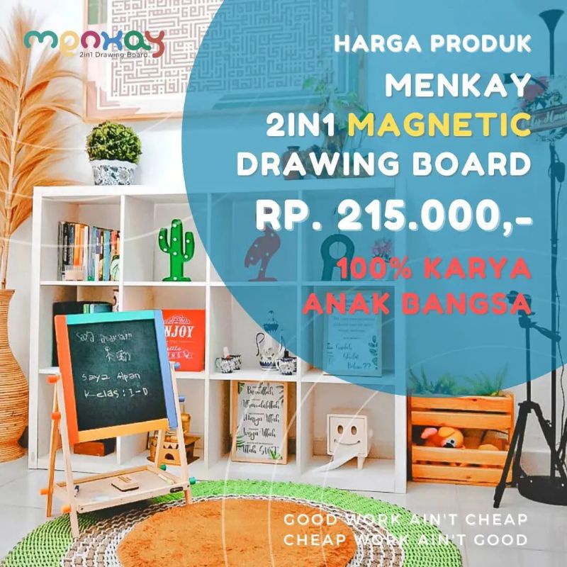 

(READY) MENKAY 2 IN 1 MAGNETIC BOARD
