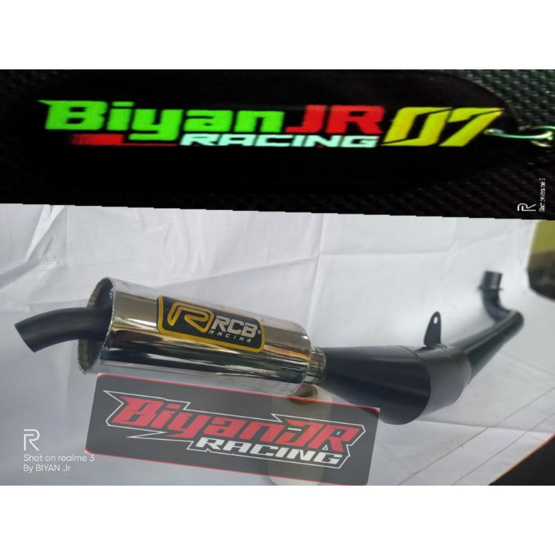 knalpot yamaha fiz r forceone fizr standar racing hitam