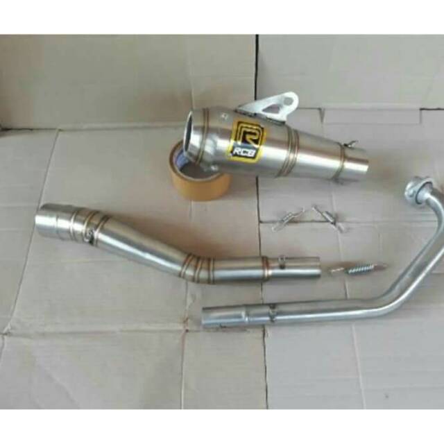 Knalpot rcb drag all jupiter mx satria fu vixion sonic verza r15 v2 v3 byson cb150r new old scorpio