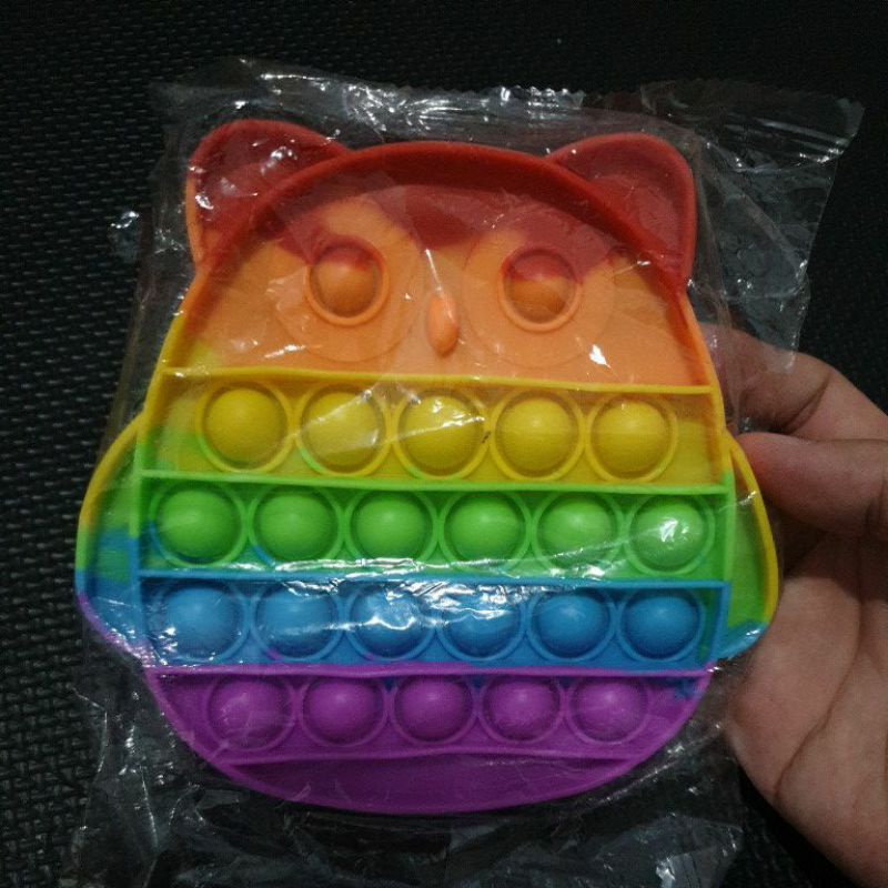 Pop It Mickey Mouse, Burung Hantu, Mahkota, Pop It Astronot Macaron-Burung Hantu Rainbow