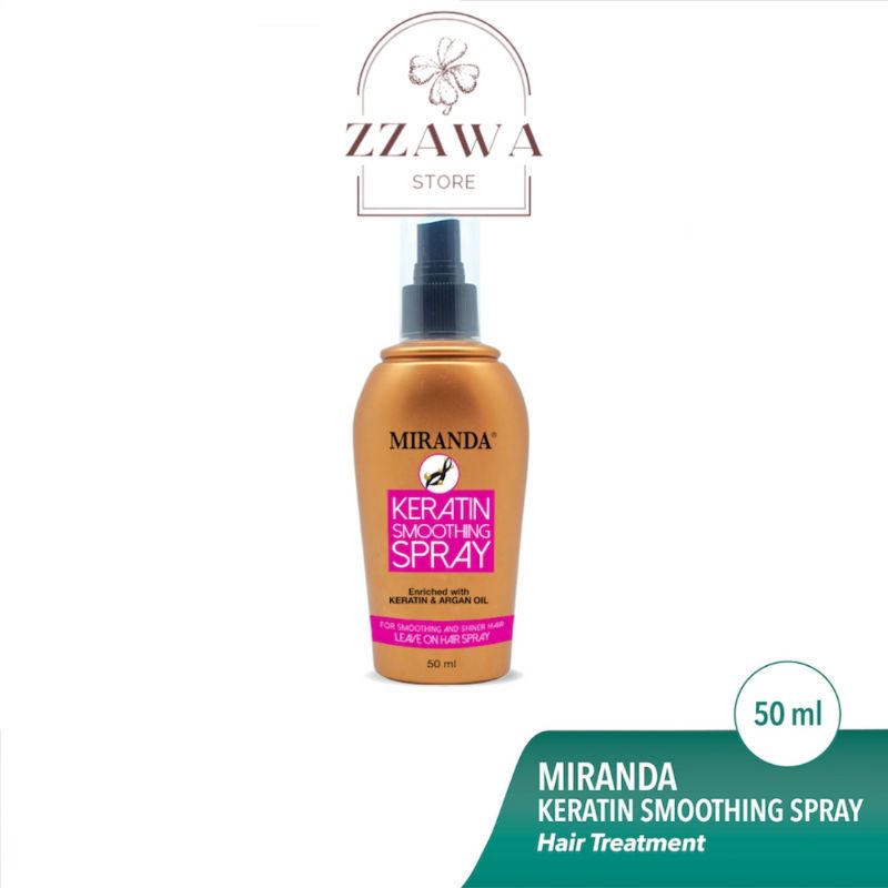 MIRANDA Keratin Smoothing Spray 50mL | Vitamin Tambut Tanpa Bilas Original 100%