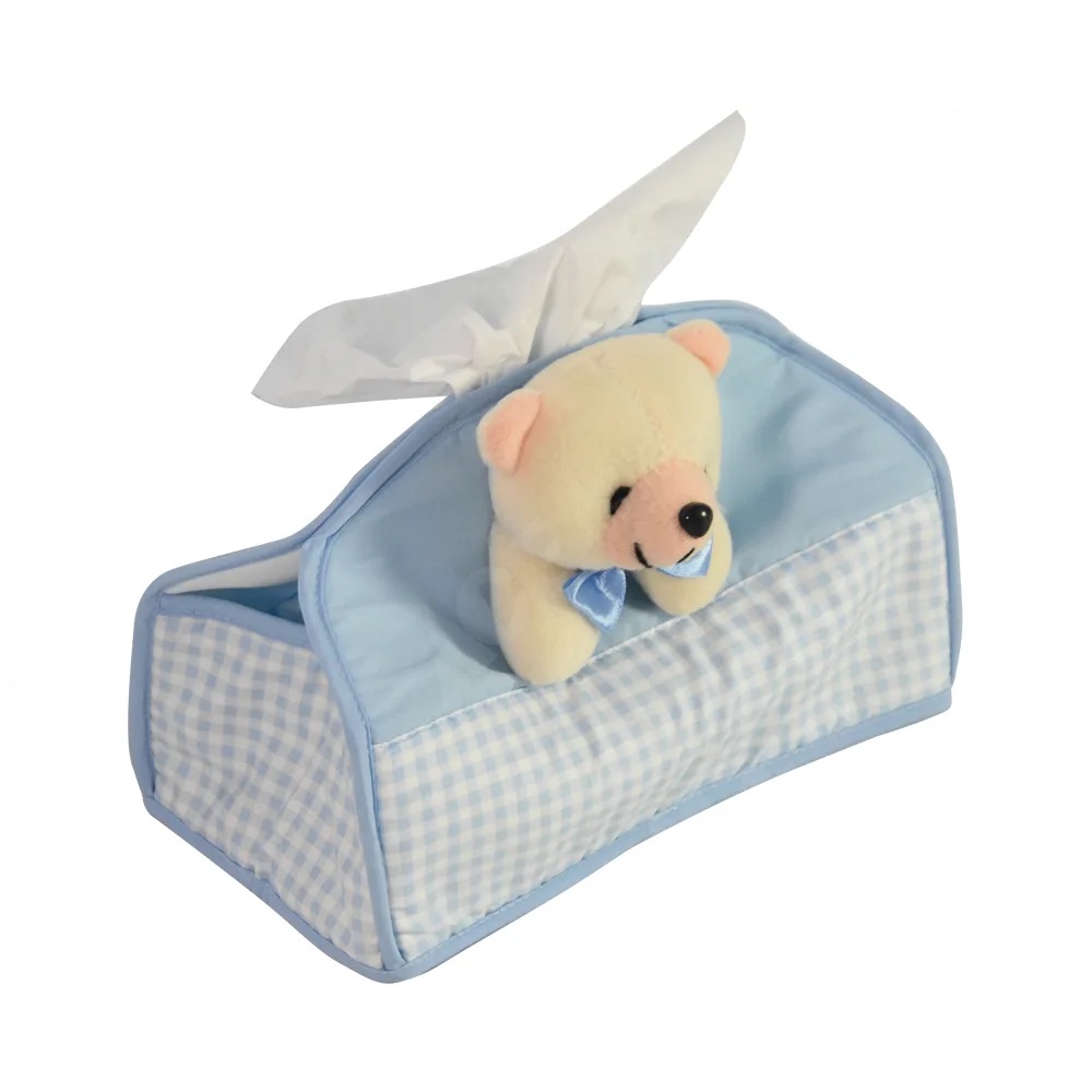 Ace Arthome Sarung Tempat Tisu Bear Checker - Biru