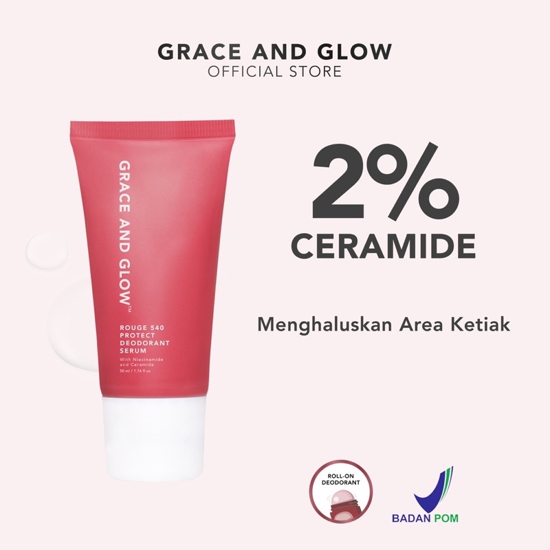 BPOM Grace and Glow Deodorant Roll On Serum 50ml | Deodorant Pencerah Ketiak Menghaluskan Ketiak Mengurangi Bekas Stretchmark