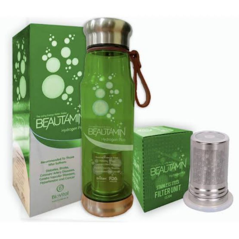 Beautamin Botol Hijau Original || Botol Minun Kesehatan Alami || Botol Minum Hydrogen
