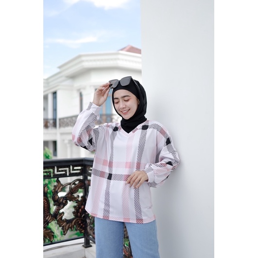 CALEA TOP (Ld 120 Pjg 60) Atasan Harian Blouse Kotak Kaos Knit