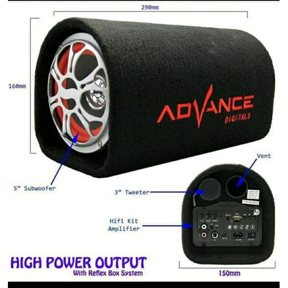 Advance Speaker Bluetooth T-101bt + Karaoke + Fm - 5&quot; mp3