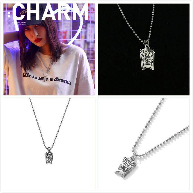 Ins Hiphop Bungee Pendant Aksesori Kalung A&amp;6