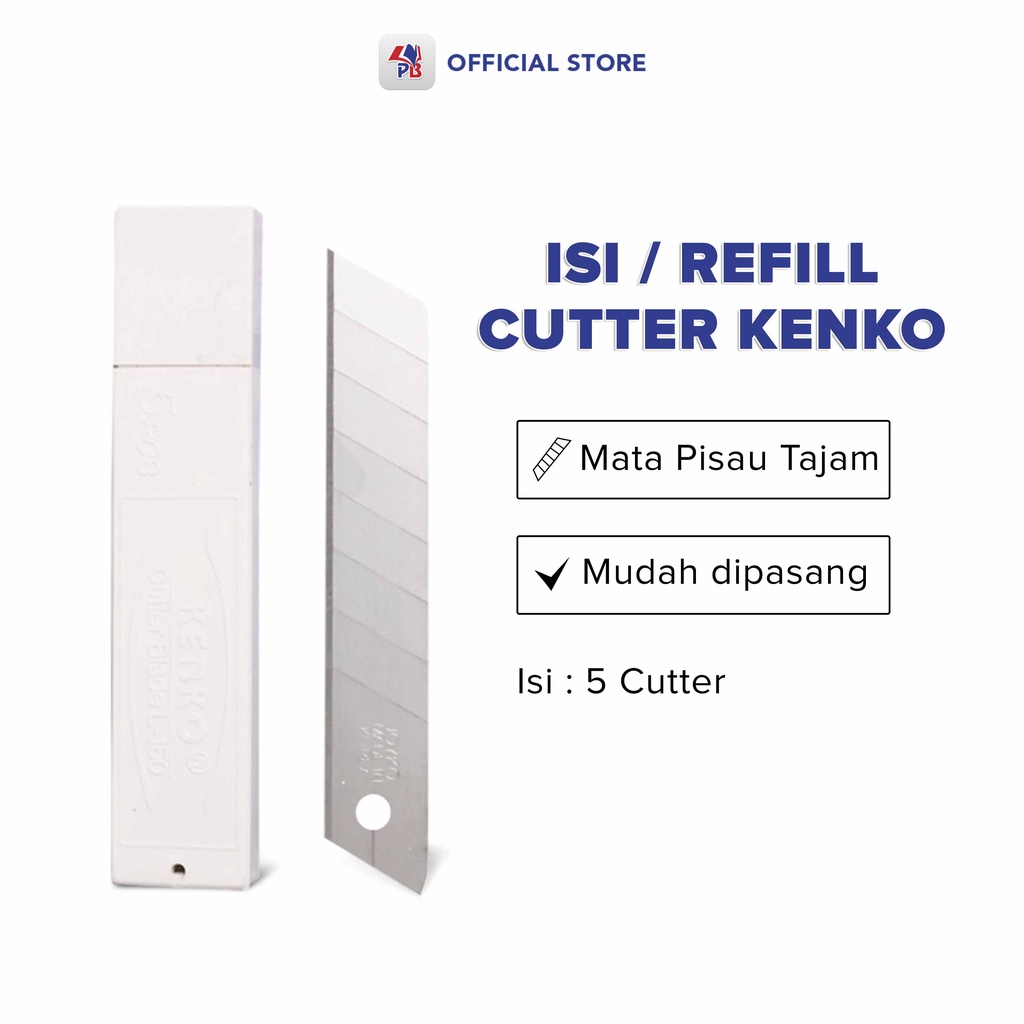 Isi Cutter Kenko L 150 Besar Refill Cutter Isi 5 Mata Pisau