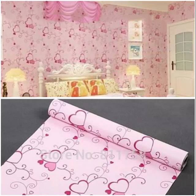 30+ Ide Keren Stiker Wallpaper Dinding Kamar Tidur Pink