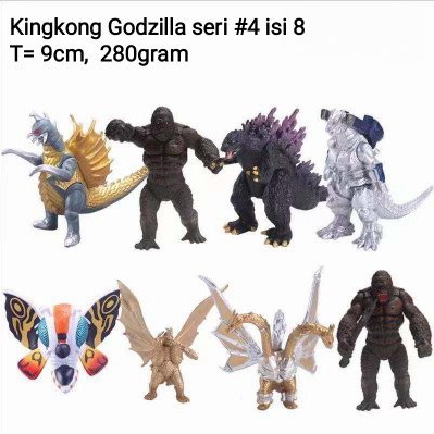 MOMBABY1 Figure Kingkong vs Godzilla 1 set lengkap 8 pcs / Figure godzilla