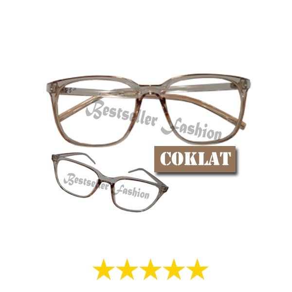 Kacamata Anti Radiasi Blue Ray Lens (Design Korea) Unisex  Fashion glasses Gaya Retro Pria dan Wanita Import NO CASE