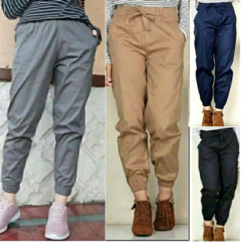 celana jumbo joger cargo panjang wanita ,celana jumbo cargo joger