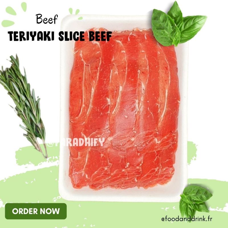 

SLICE BEEF TERIYAKI PREMIUM USA - SLICE BEEF LESS FAT - SLICE BEEF NON FAT