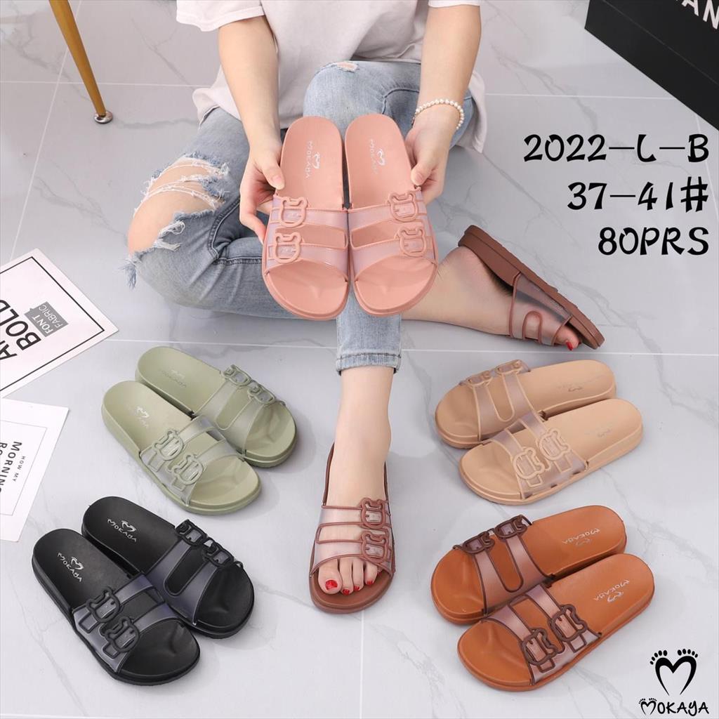 [ Super Best Seller ] Sandal Slop Jelly Wanita Gesper Bear Transparant Lucu Import Mokaya / Size 37-41 (2022-L-B)