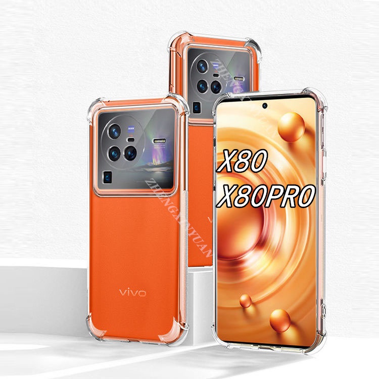 Soft Case Silikon Vivo x80 x80 Pro Bening Transparant Airbag Anti Crack Tebal