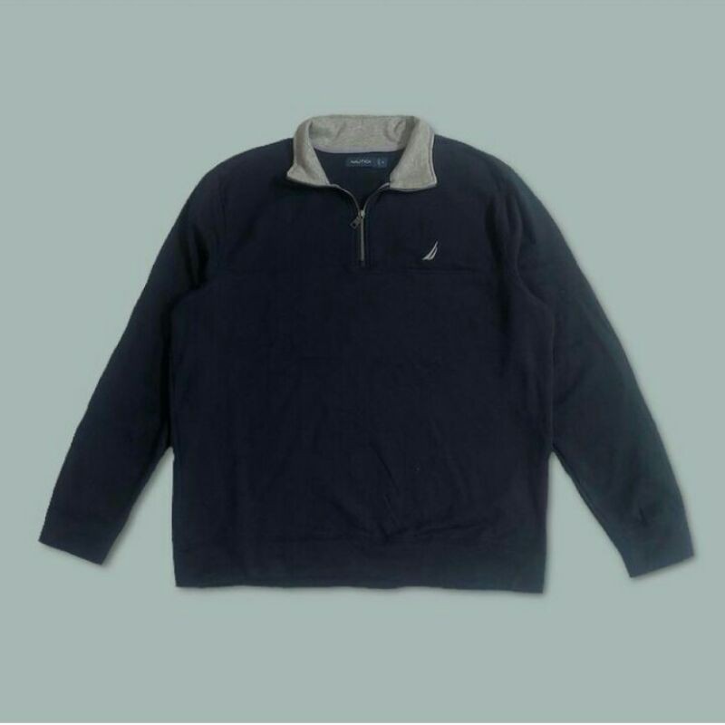 Nautica pieced sweatshirt Half zipper