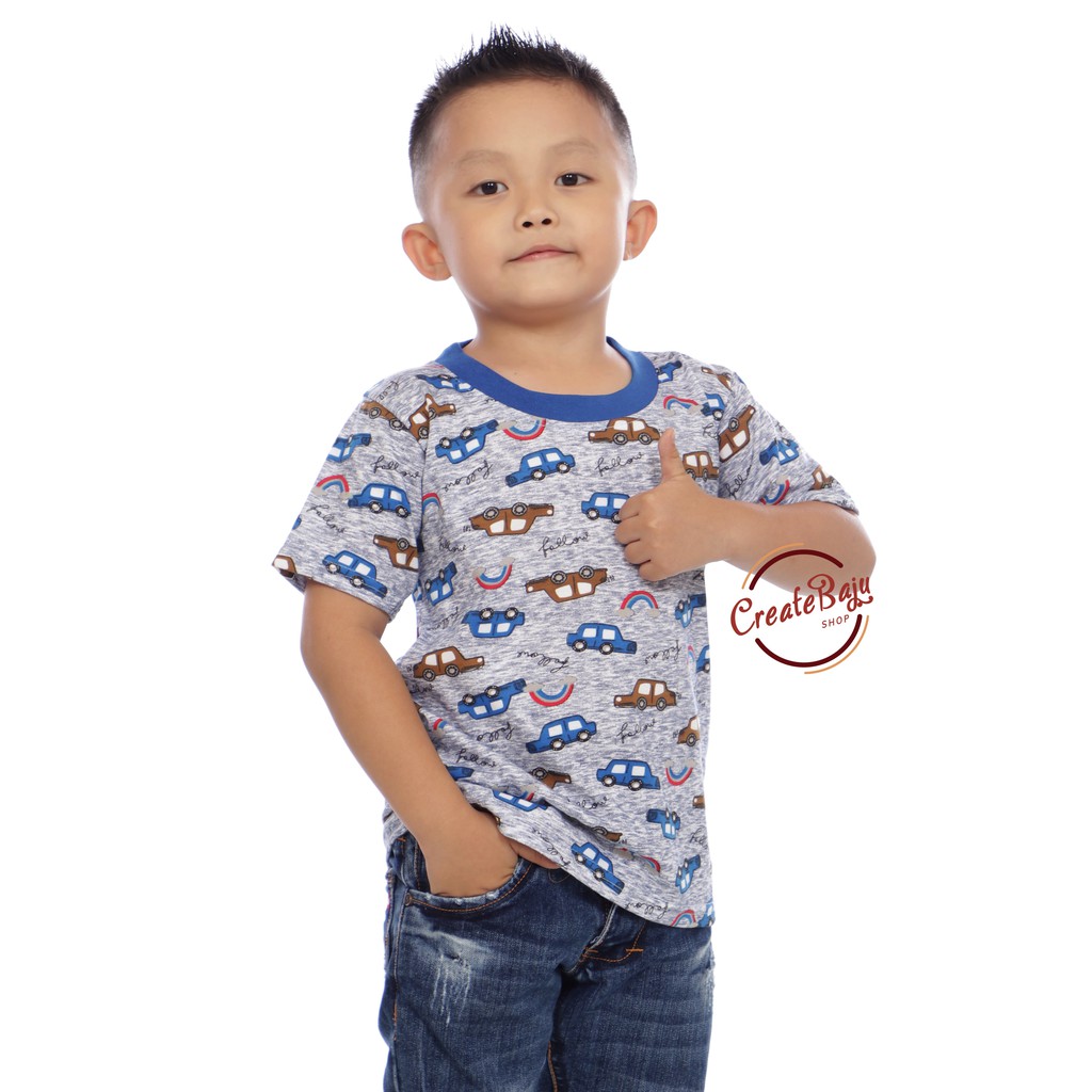 KAOS ANAK LAKI GAJAH BERUANG ROBOT DINO GIRAFFE HIPPO 1-7 TAHUN BAJU ATASAN ANAK FASHION TERMURAH PART 1