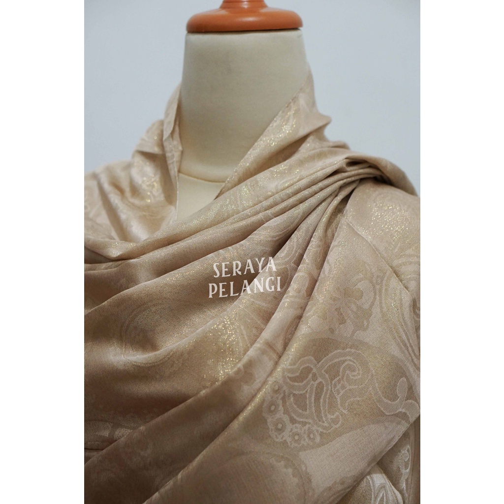 Pashmina Sutra Metalik | Motif Keong/Kembang/Bunga | Selendang | Scarf | Syal | Shawl | Pasmina | Souvenir | Hadiah Ulang Tahun | Birthday Gift | Aksesoris Fashion Wanita | Luxury Scarf | Premium Import Quality | Grosir Murah