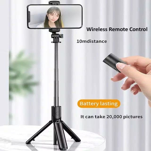 Freedom - tongkat selfie tongsis/tripot hp handphone berdiri wireless selfie stick portable Z6 dan Z6S stand holder 3 in 1 remot remote control