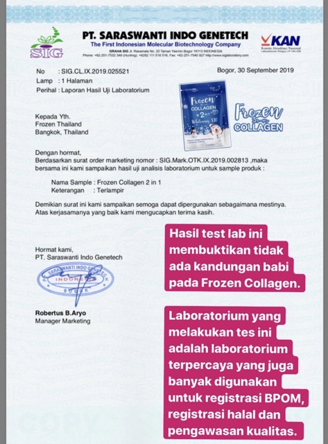 Bisa Cod Frozen Collagen 2in1 Whitening X10 Indonesia