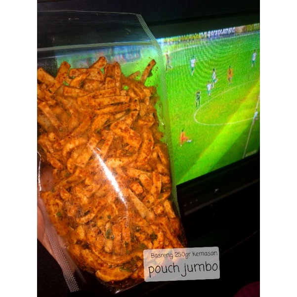 Basreng stik extra enak gurih renyah 250 gram home made snack bakso goreng-1