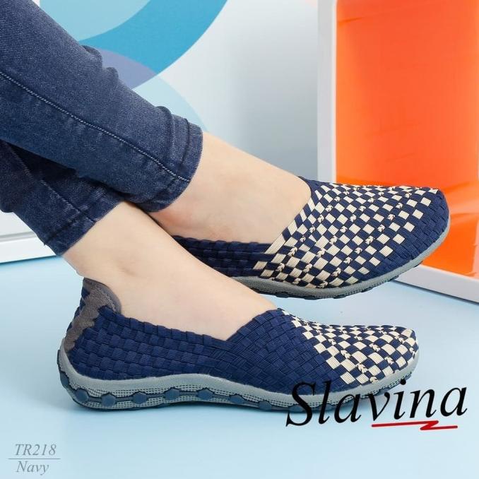 Sepatu Rajut Wanita Slavina Flat Original Import Murah TR218 Termurah