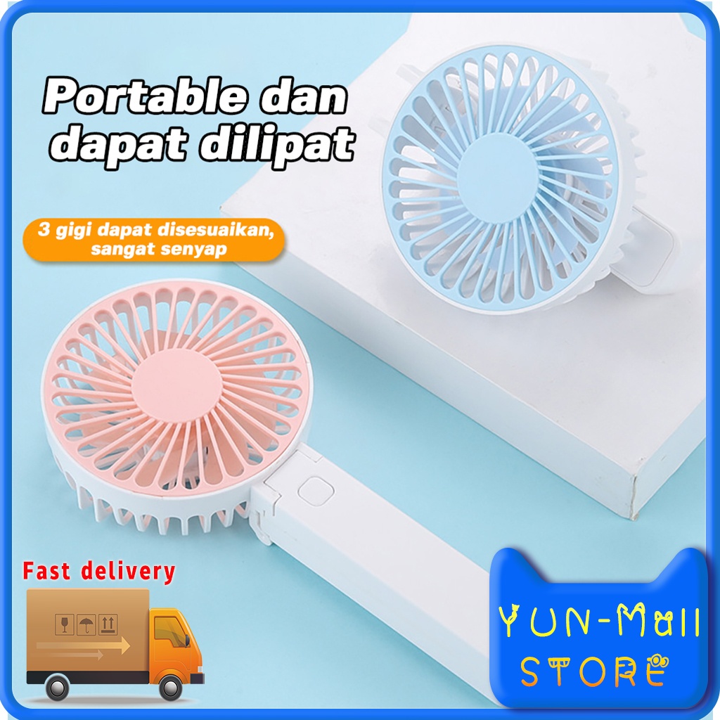 【COD+dalam stok+Pengiriman Cepat】YUN Mall Kecil  Kipas Angin Lipat  Mini Genggam Cute / foldable Mini Fan Portable Kipas Angin Meja  Dapat digunakan sebagai kipas portabel atau kipas meja / foldable USB Mini Fan Portable Selalu mendinginkan