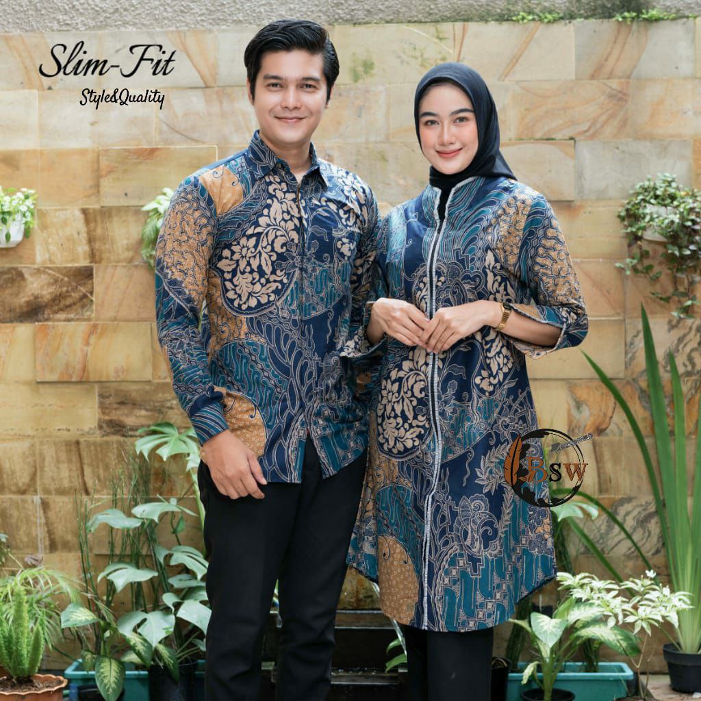 Batik Couple / Batik Couple Modern / Baju Batik Couple / Batik Tunik Couple / Kemeja Batik Couple