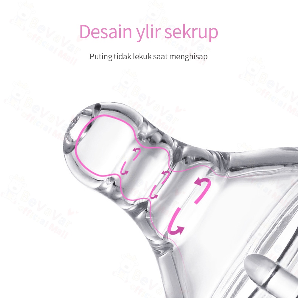 BEVAVAR Dot Bayi Slim Neck Nipple Bpa Free