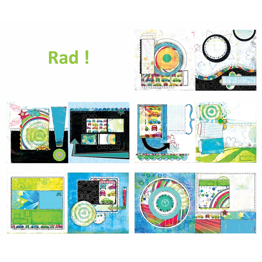 

12x12 Paket Kertas Scrapbooking "Rad" (10 lembar)