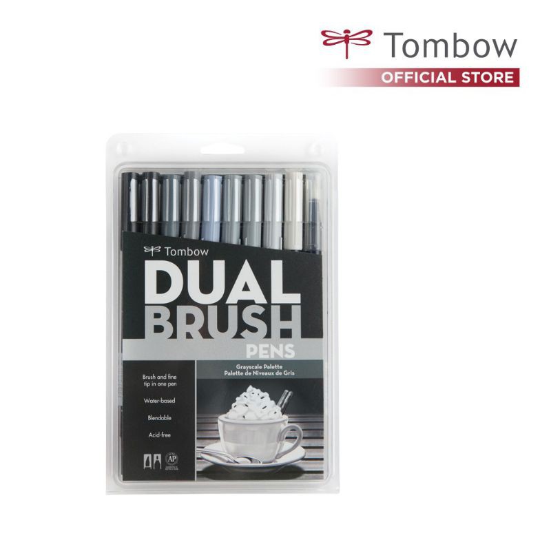 

Tombow Dual Brush Pen Set 10 Colors With Blender Marker Spidol