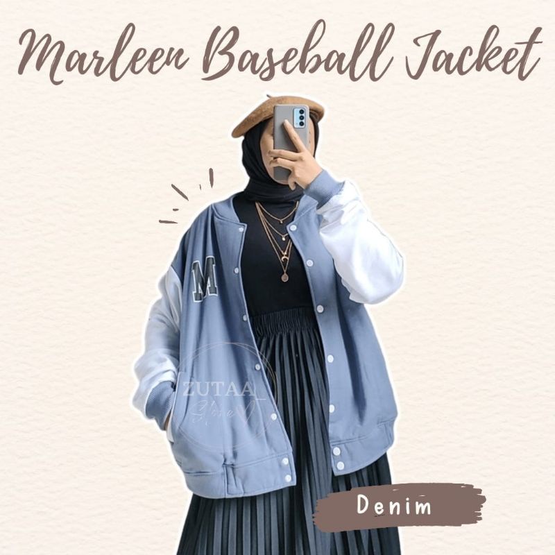 M BASEBALL XXL JAKET OVERSIZE JUMBO KOREAN STYLE BORDIR