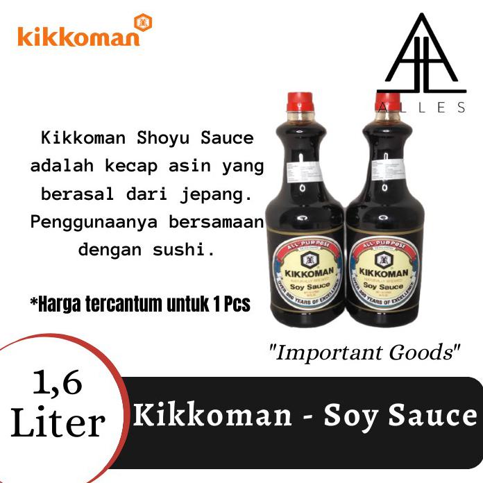 

KIKKOMAN SOY SAUCE/ SHOYU/ KIKKOMAN KECAP ASIN 1,6 LITER