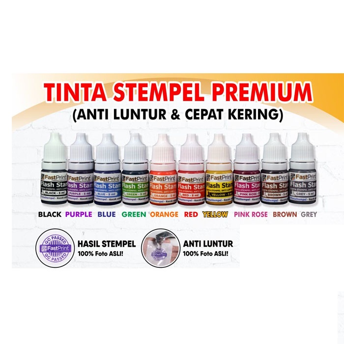 

Fast Print Tinta Stempel Flash 10ML/Tinta anti luntur/Tinta cepat kering