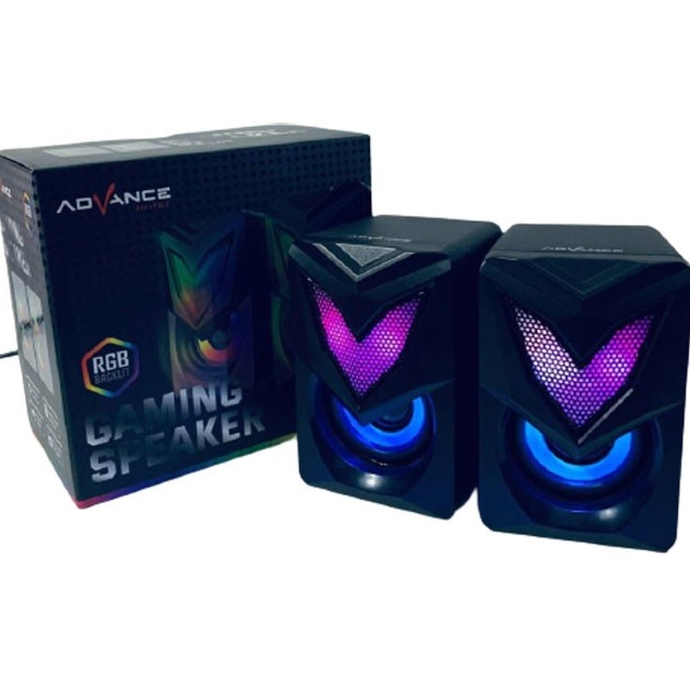 Speaker Aktif/Speaker duo Original Advance CLS-102 Speaker Komputer/laptop Gaming Speaker RGB Backlit Berkualitas