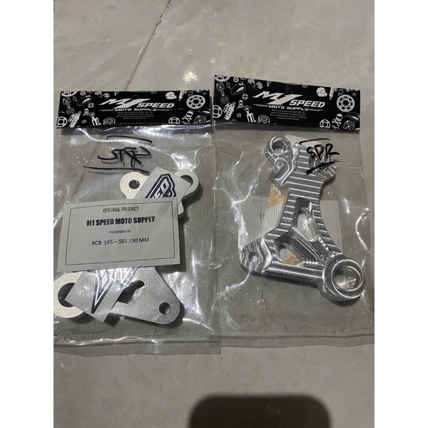 dudukan kaliper rcb s55 cnc m1 speed  pangkon kaliper belakang rcb S55 cnc disk 190mm produk dari m1
