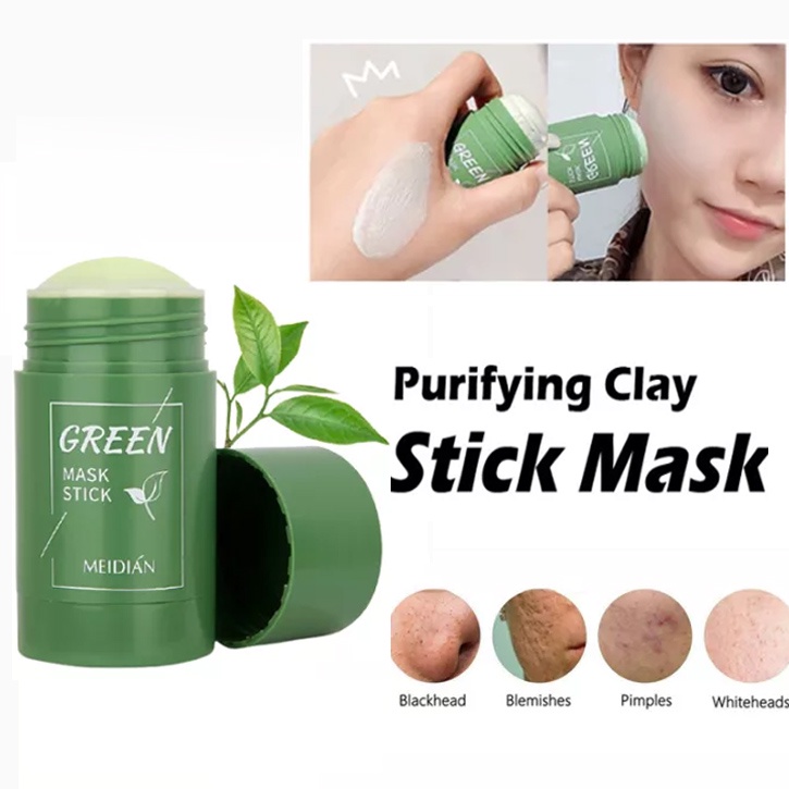 Beauty Jaya - Green Mask Stick Masker Wajah Green Mengilangkan Komedo Hidung dan Wajah