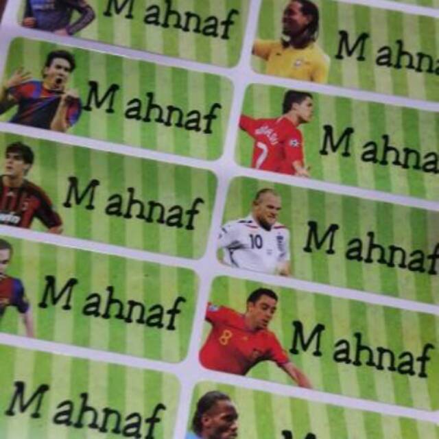 

Label nama gambar pemain BOLA