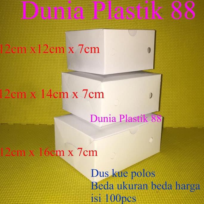

Isi100Pcs Dus Kue Polos 12X16Cm Box Kotak Kertas Tempat Snack Hajatan >