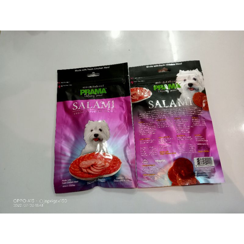 prama chiken silami 70gr snack anjing prama-cemilan anjing murah